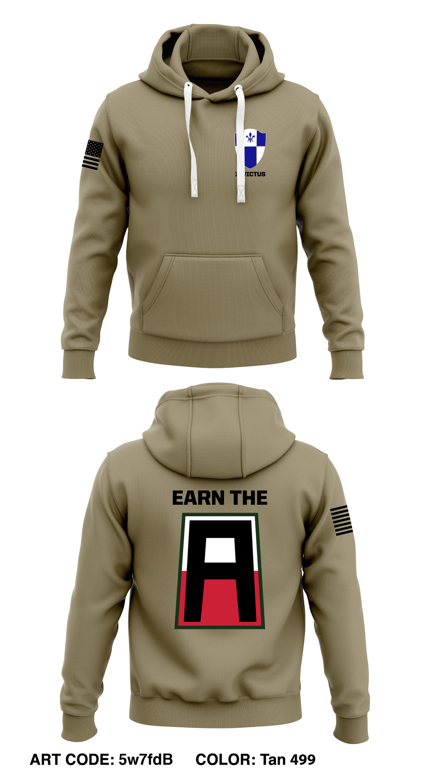 1-345th BEB  Core Men's Hooded Performance Sweatshirt - 5w7fdB