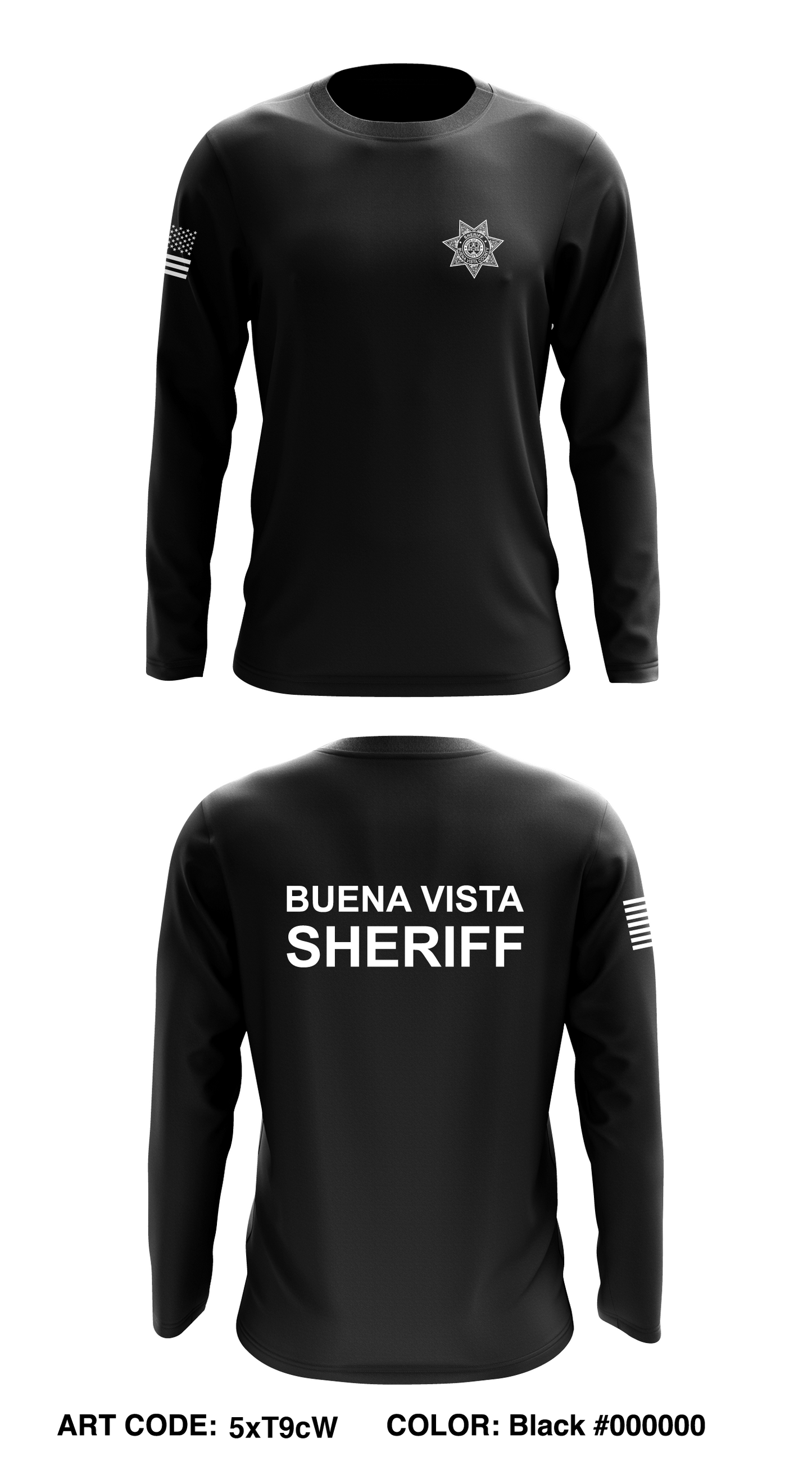 Buena Vista County Core Men's LS Performance Tee - 5xT9cW