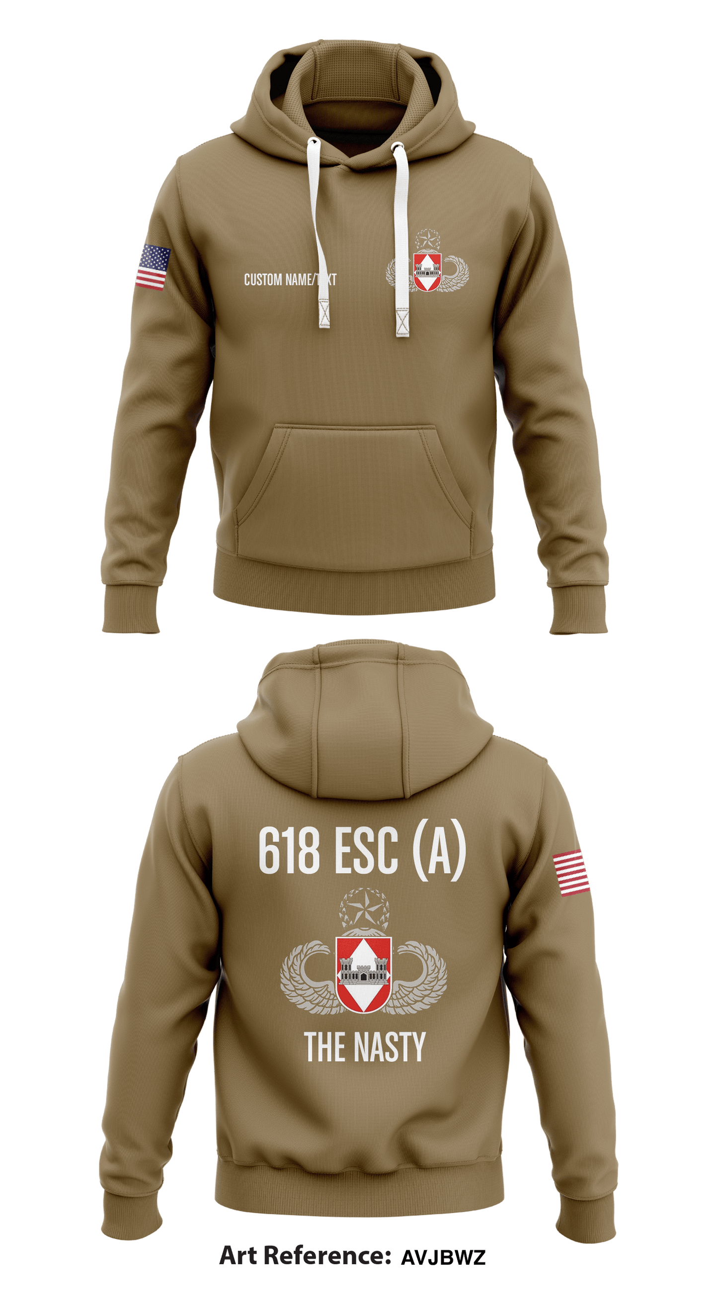 CUSTOM 618th ESC “THE NASTY” Store 1 Core Men's Hooded Performance Sweatshirt - avjBwz