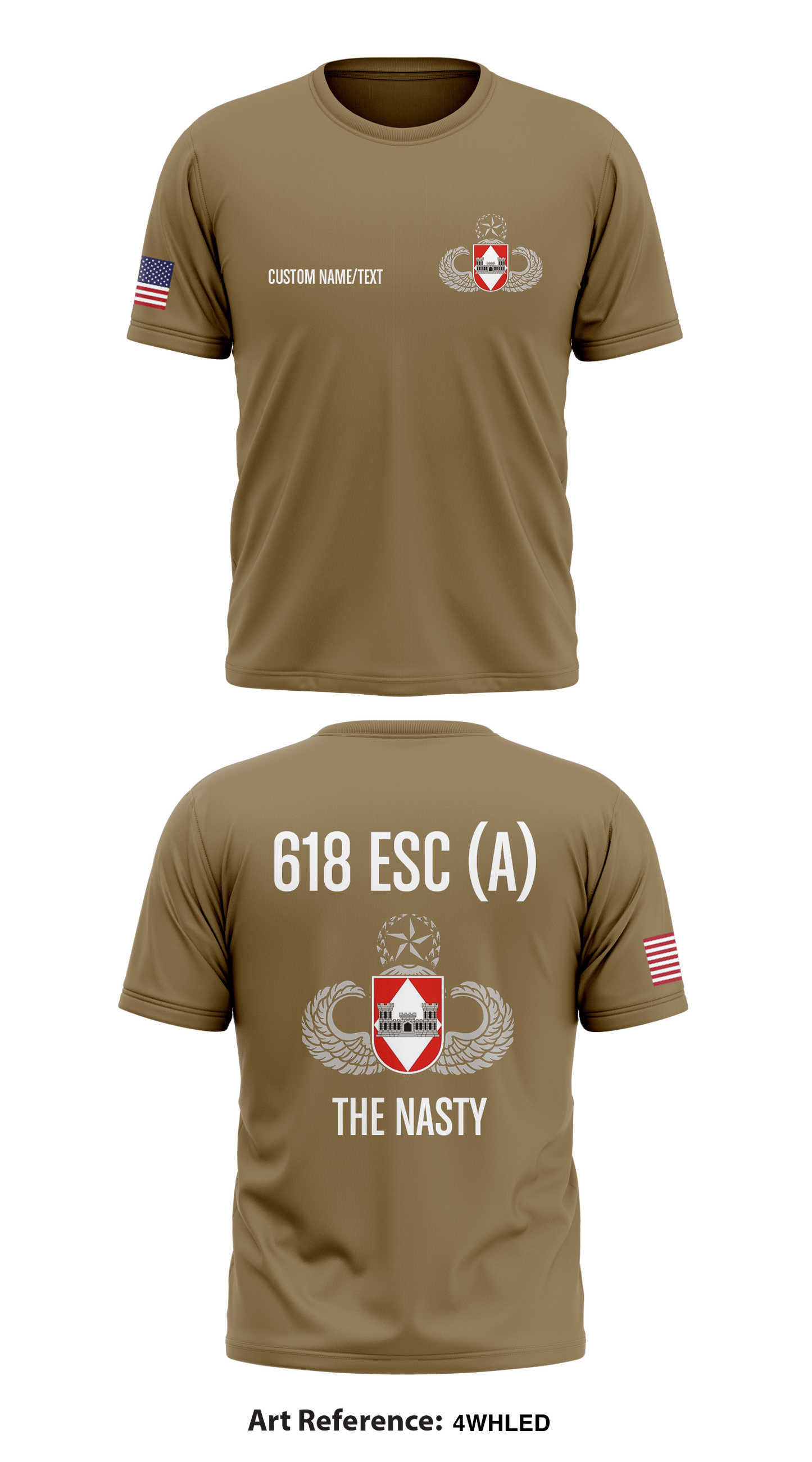 CUSTOM 618th ESC “THE NASTY” Store 1 Core Men's SS Performance Tee - 4whLED