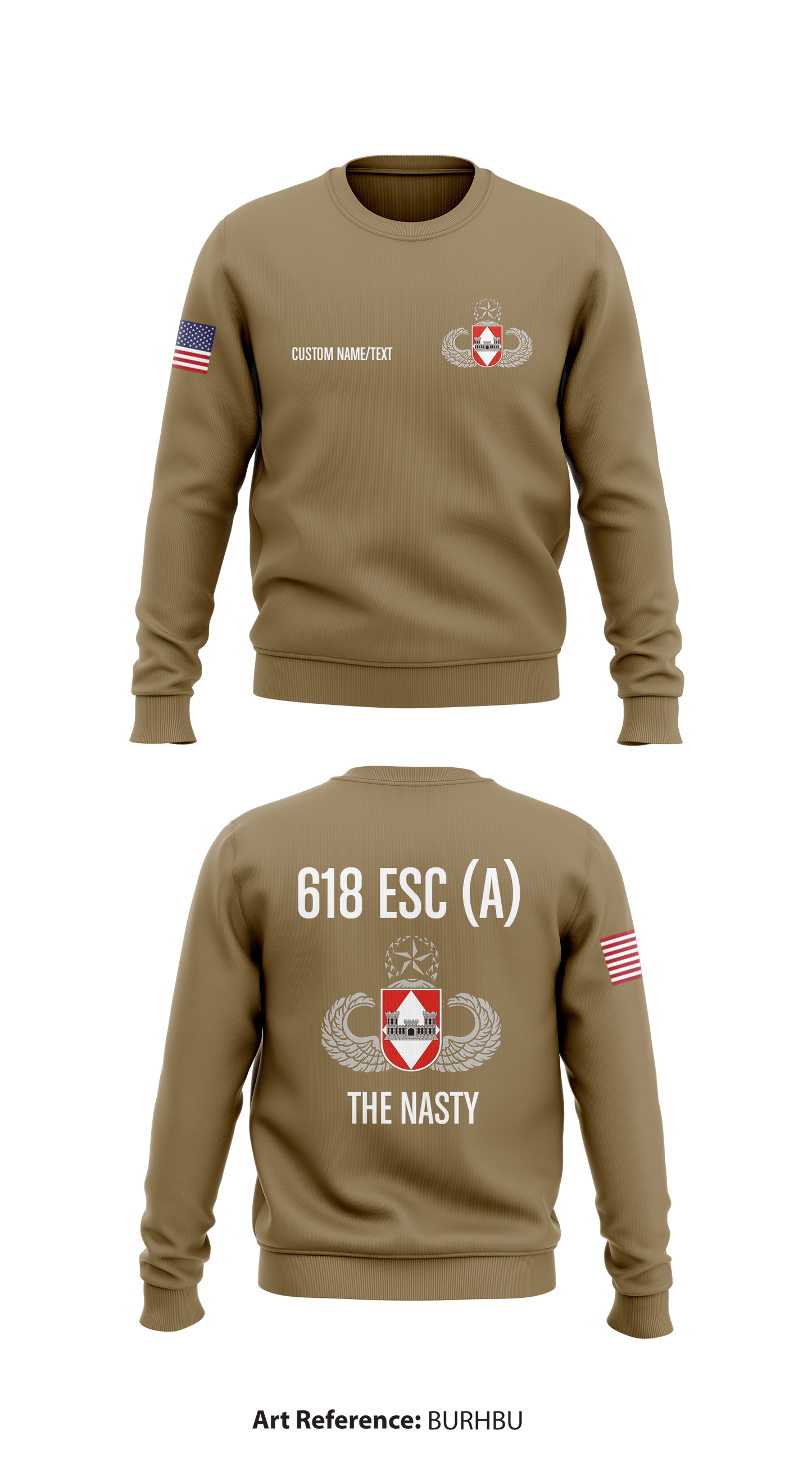 CUSTOM 618th ESC “THE NASTY” Store 1 Core Men's Crewneck Performance Sweatshirt - bURHBu