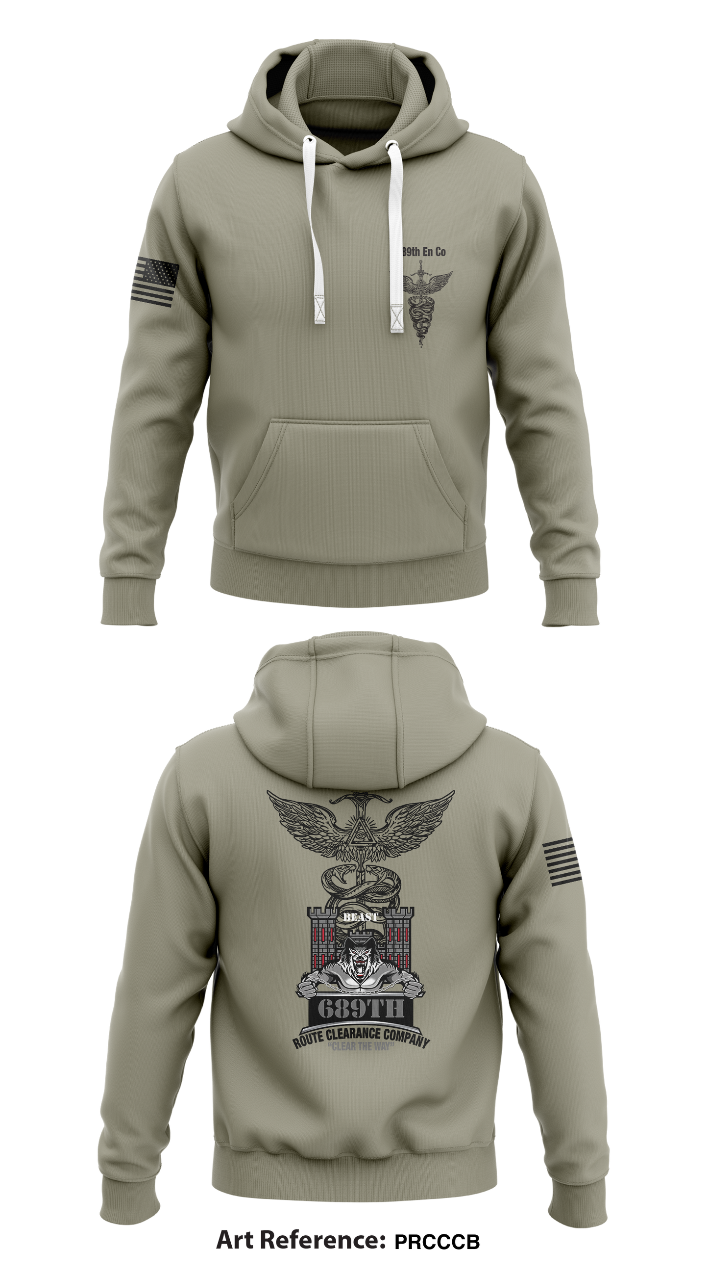 689th En Co Store 1  Core Men's Hooded Performance Sweatshirt - PrCcCb