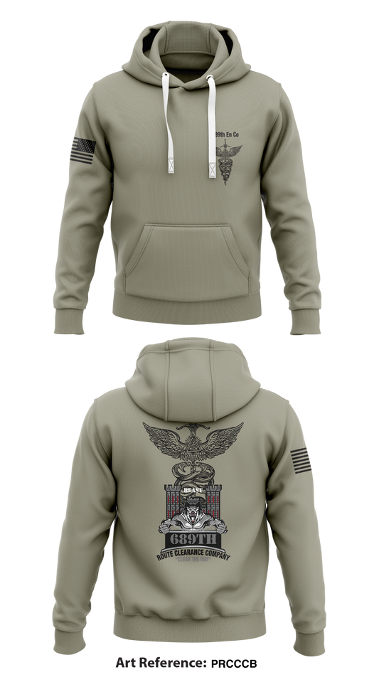 689th En Co Store 1  Core Men's Hooded Performance Sweatshirt - PrCcCb