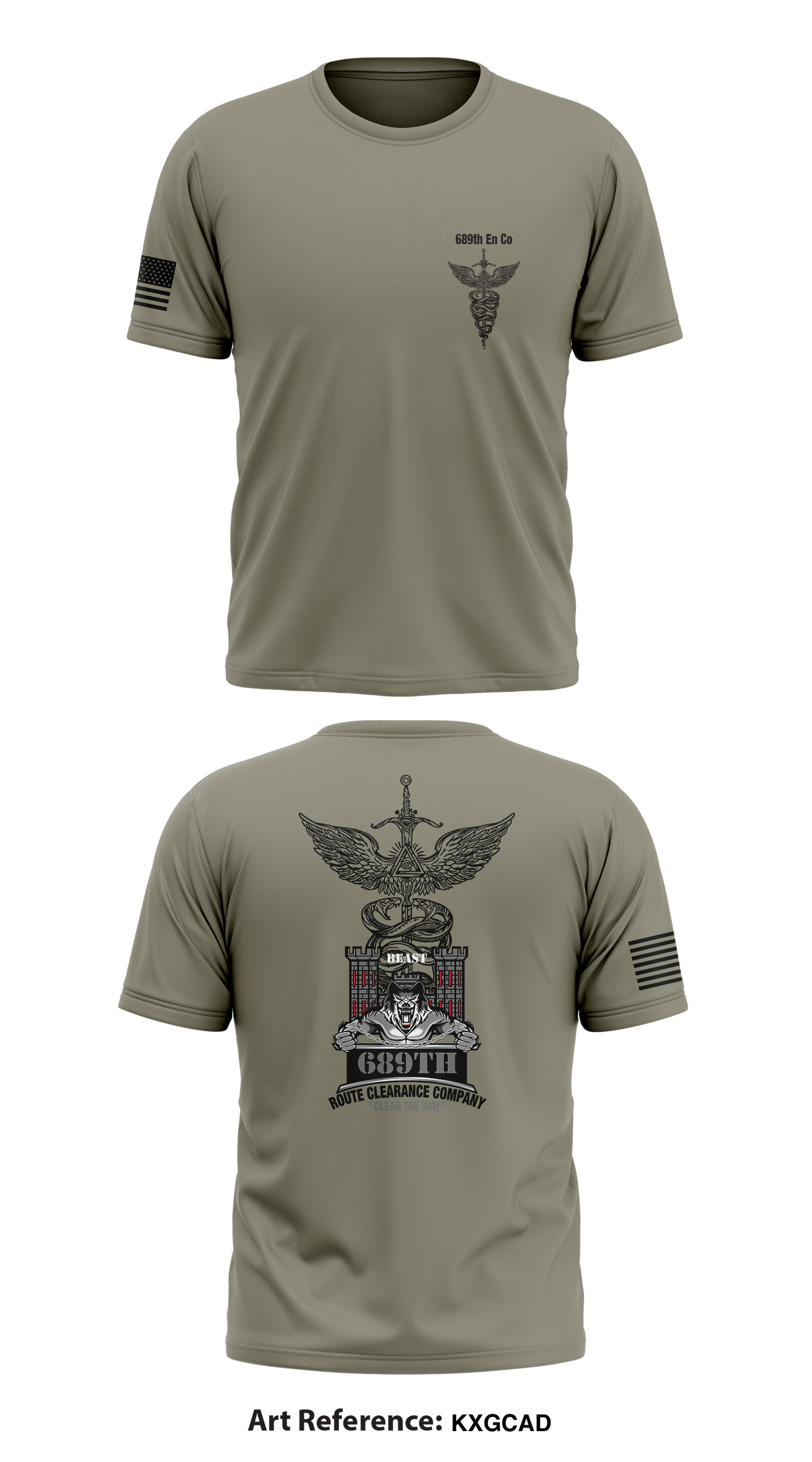 689th En Co Store 1 Core Men's SS Performance Tee - kXgCAd