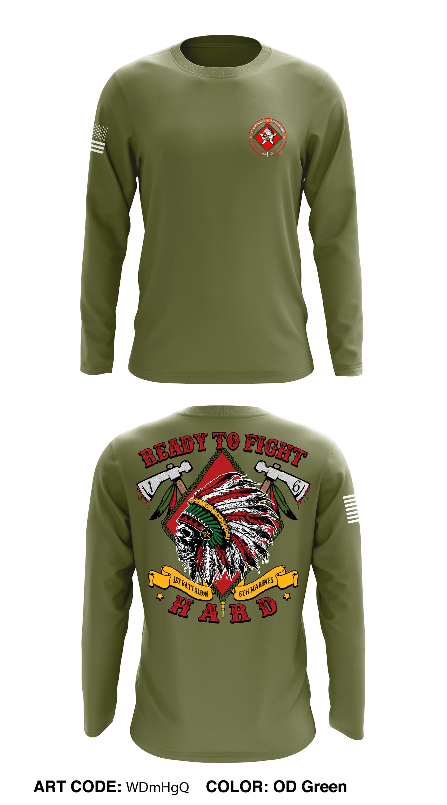 1/6 Marines Store 1 Store 3 Core Men's LS Performance Tee - WDmHgQ