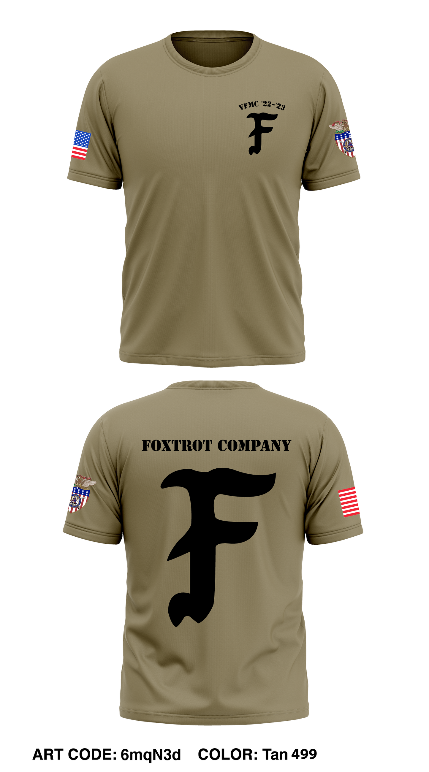 Valley Forge Military, F CO Core Men's SS Performance Tee - 6mqN3d