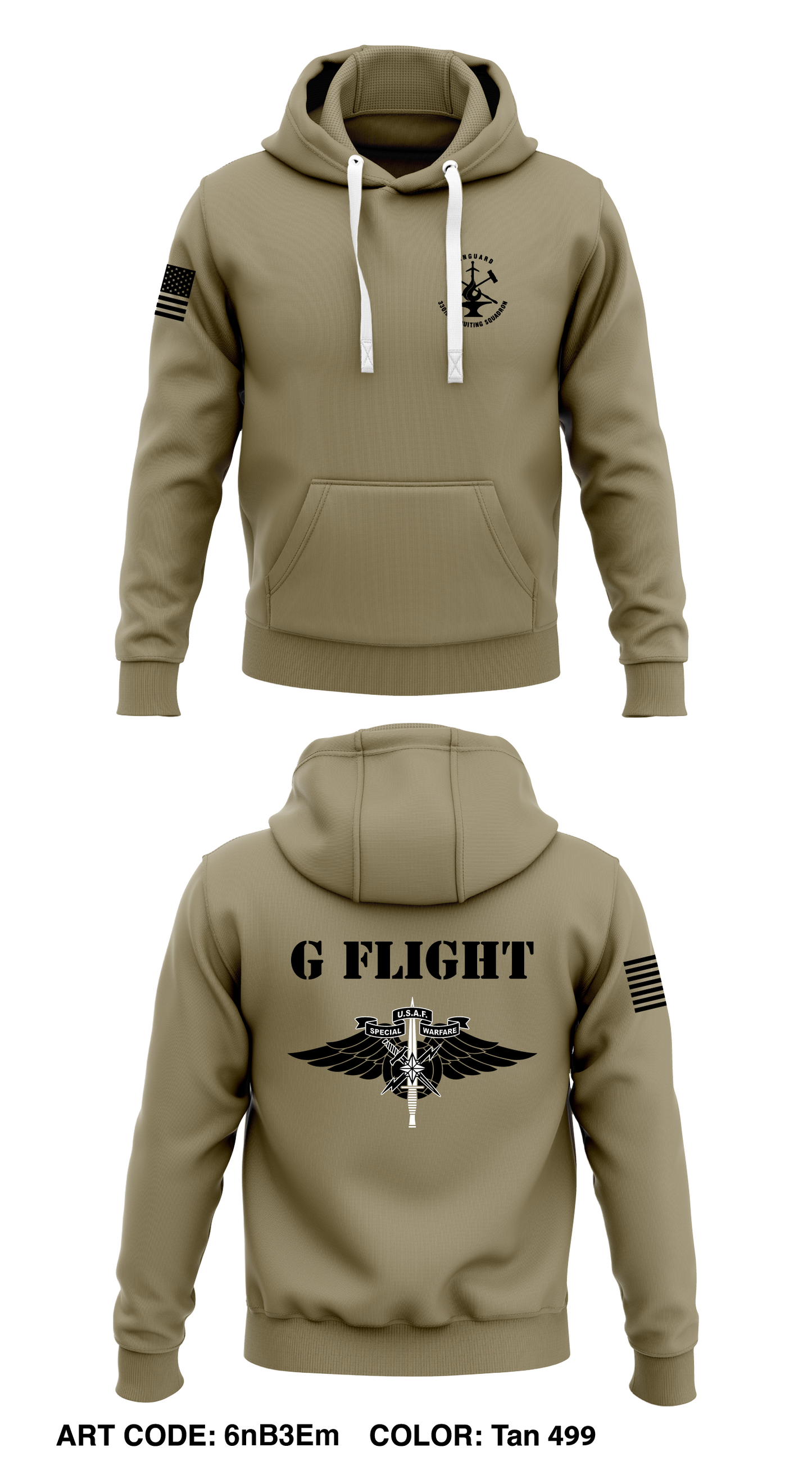 33th G Flt  Core Men's Hooded Performance Sweatshirt - 6nB3Em