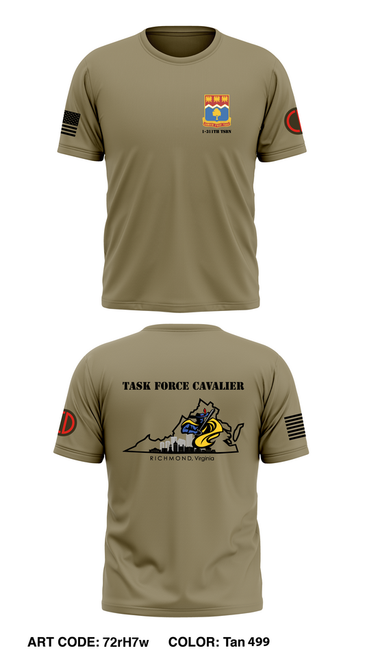 1-311th TSBn Core Men's SS Performance Tee - 72rH7w