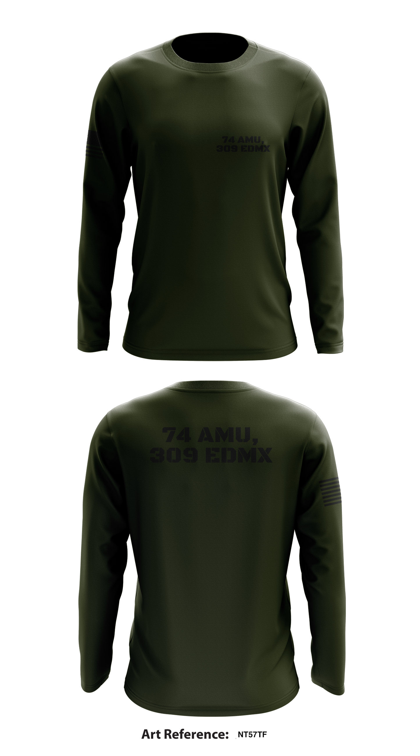 Long Sleeve Performance Trout Tee with Front and Back Print - Aimé