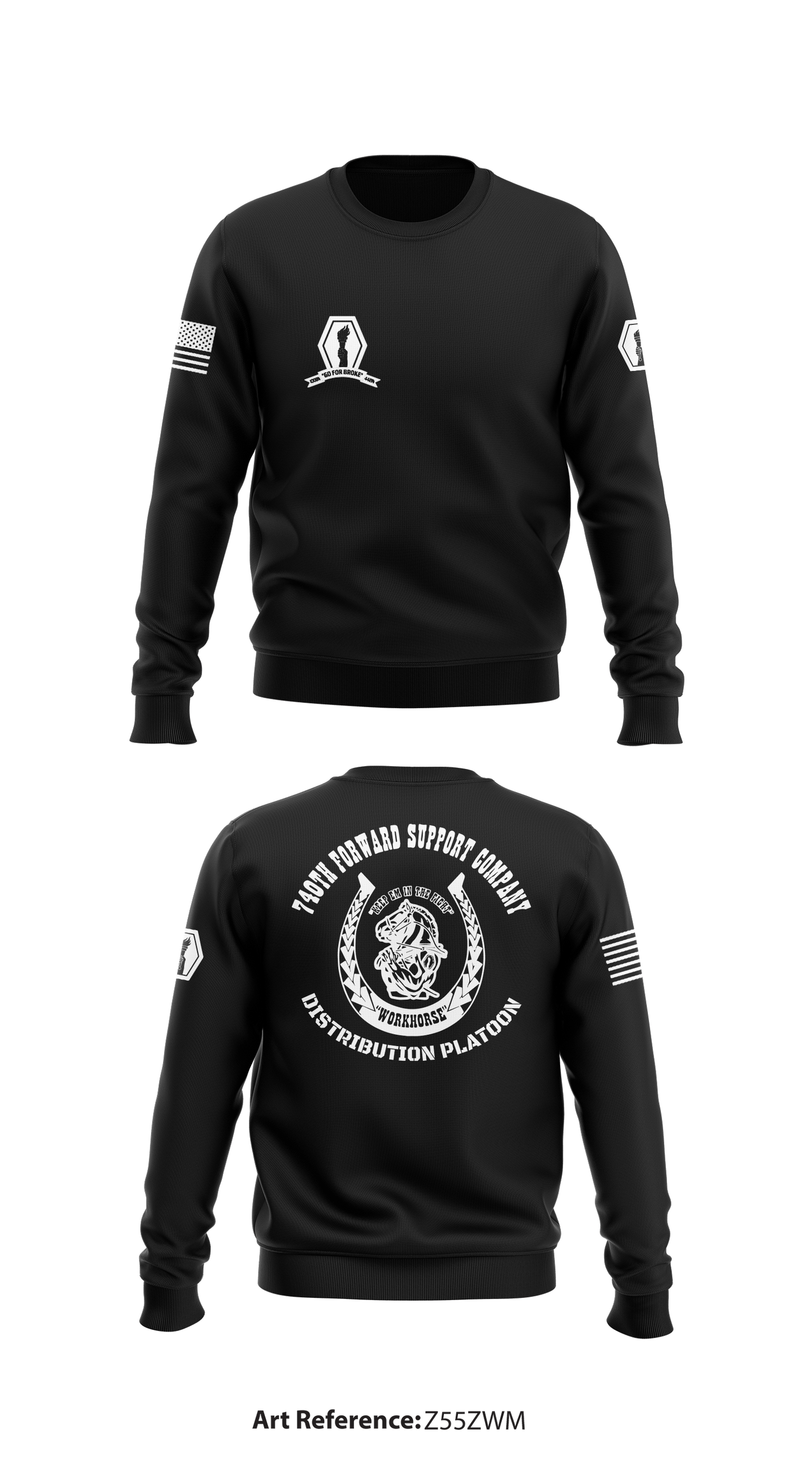 740th Forward Support Company Store 1 Core Men's Crewneck Performance Sweatshirt - z55zWm