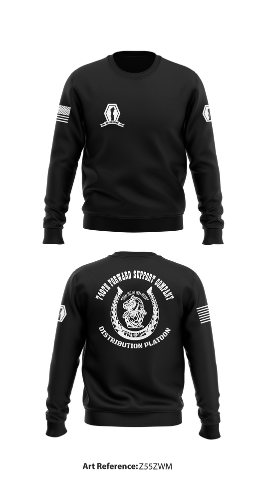 740th Forward Support Company Store 1 Core Men's Crewneck Performance Sweatshirt - z55zWm