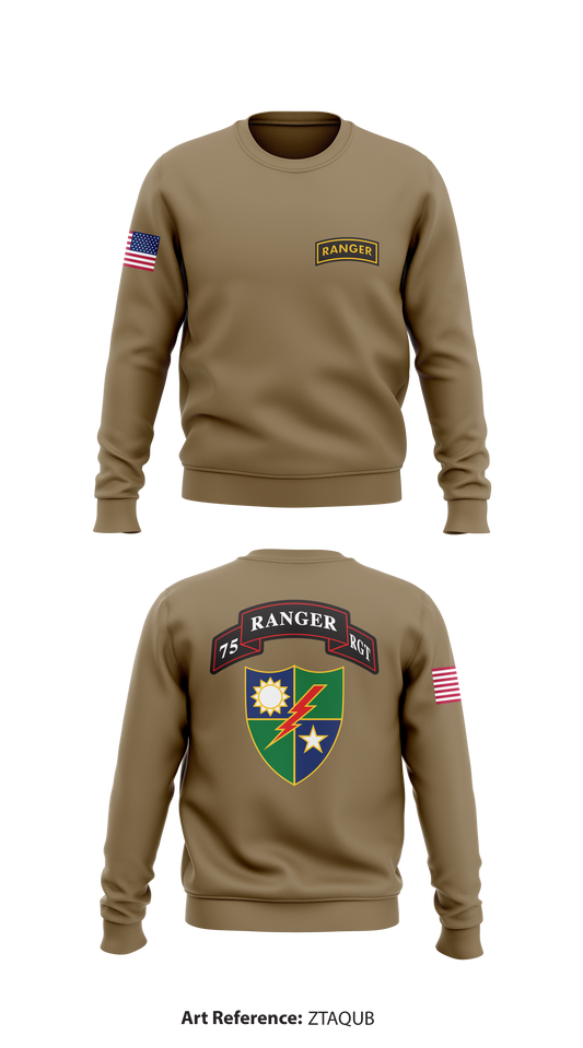 75 Ranger Regiment Store 1 Core Men's Crewneck Performance Sweatshirt - zTaqub
