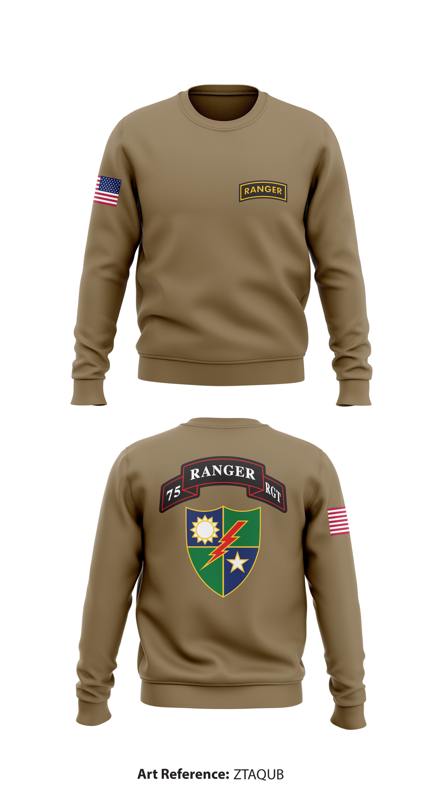 75 Ranger Regiment Store 1 Core Men's Crewneck Performance Sweatshirt - zTaqub