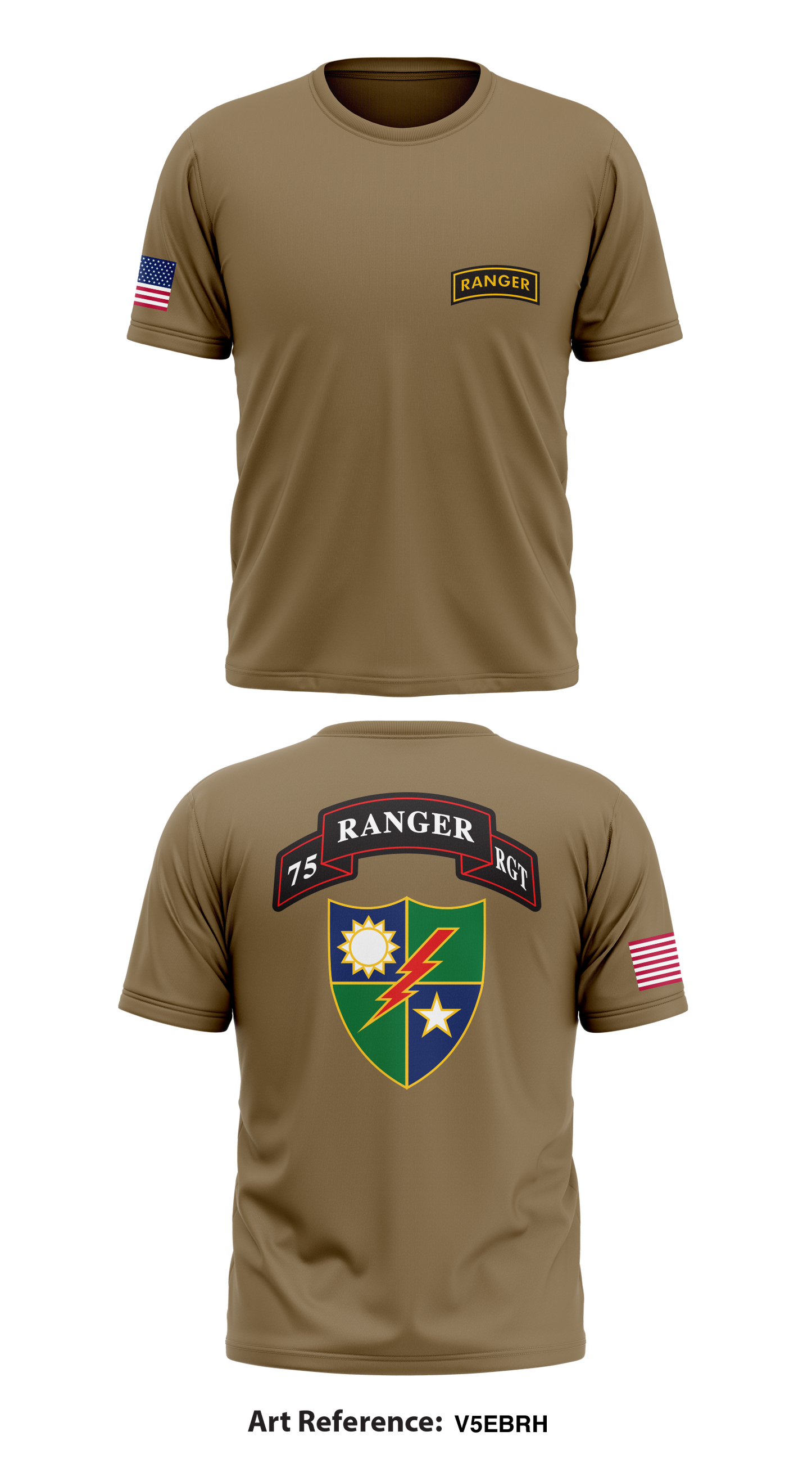 75 Ranger Regiment Store 1 Core Men's SS Performance Tee - V5Ebrh