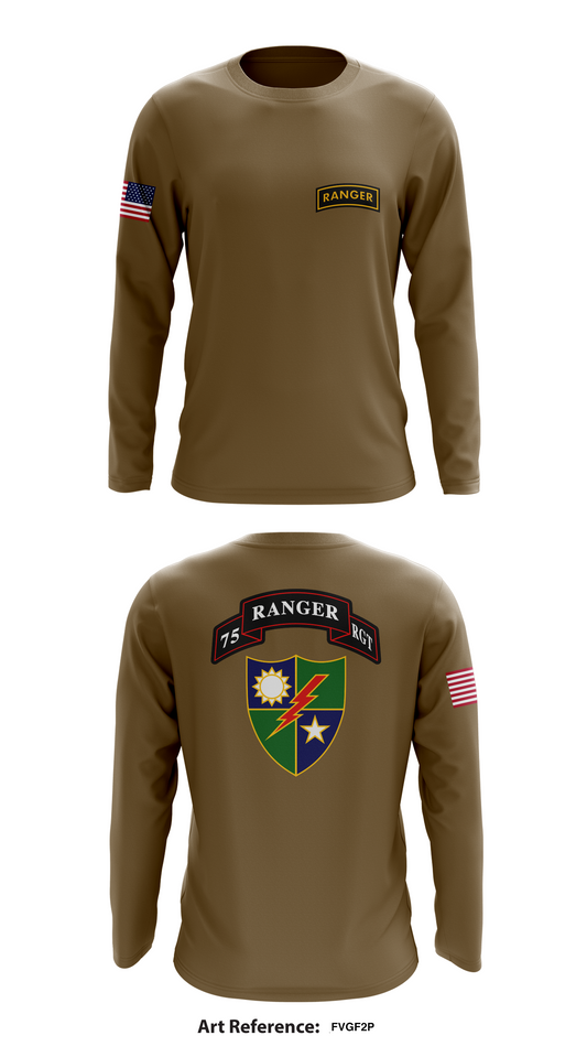 75 Ranger Regiment Store 1 Core Men's LS Performance Tee - FvGF2P