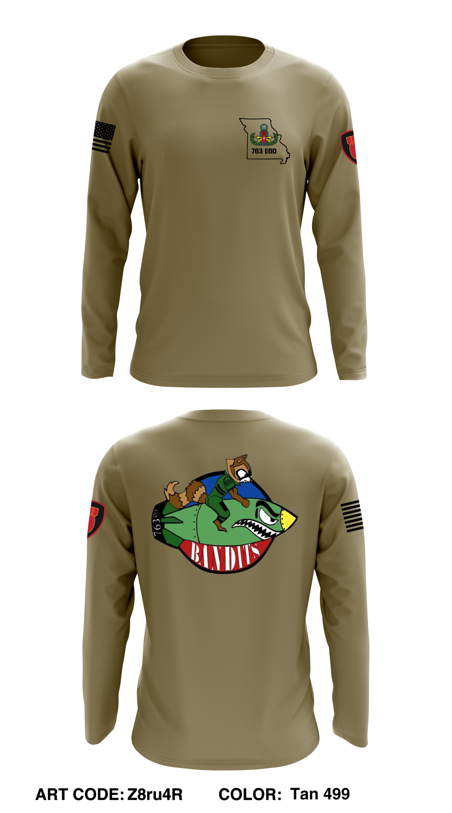 763 EOD Core Men's LS Performance Tee - Z8ru4R