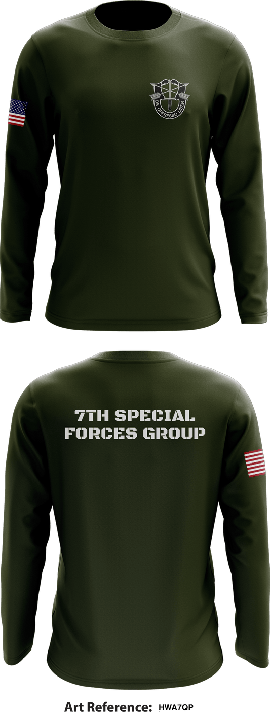 7th Special Forces Group Store 1 Core Men's LS Performance Tee - HWa7qp