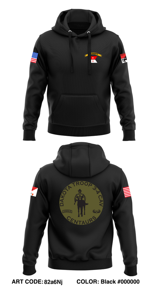 D TRP, 3/4 CAV, 25ID  Core Men's Hooded Performance Sweatshirt - 82a6Nj