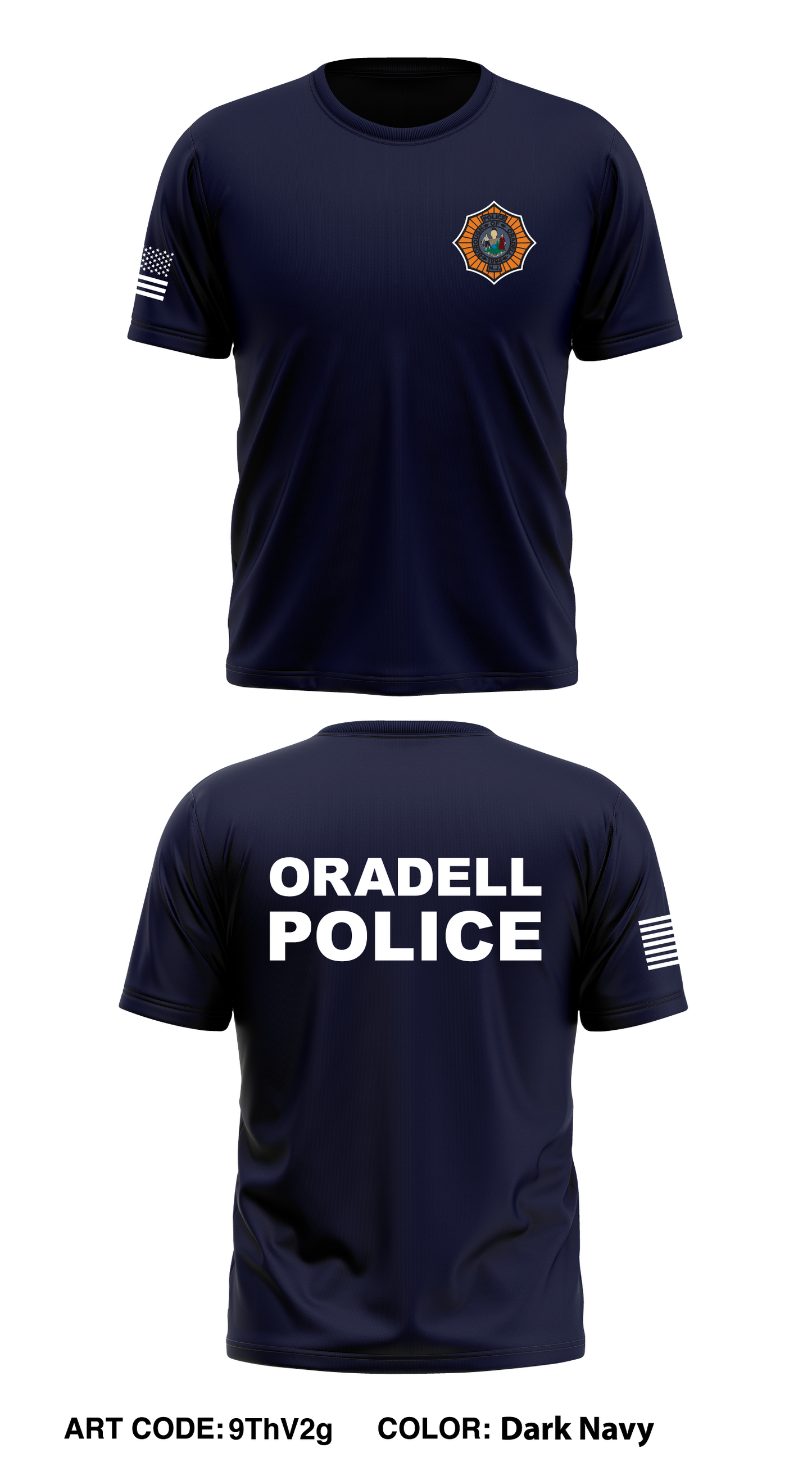 Oradell Police Core Men's SS Performance Tee - 9ThV2g