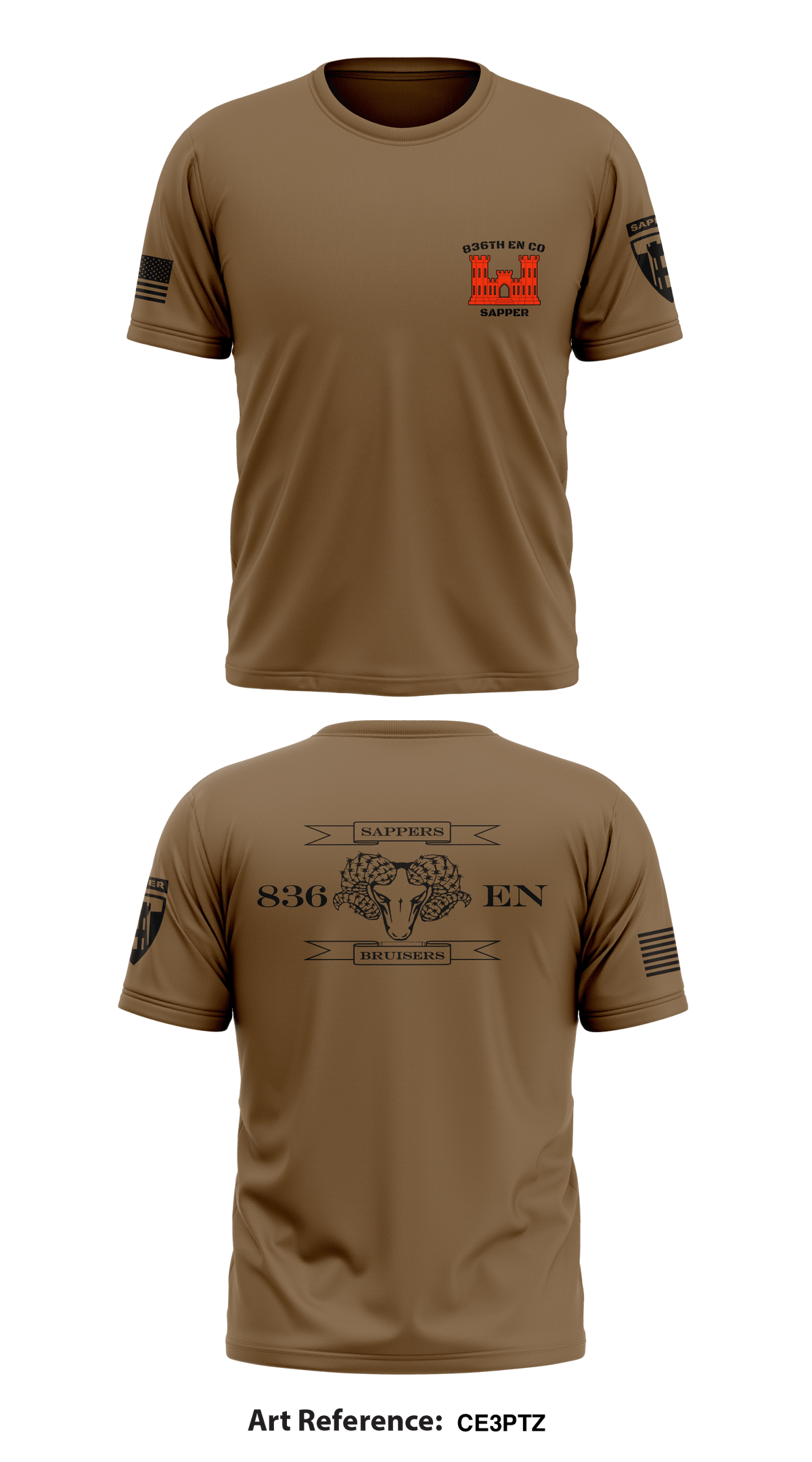 836th EN CO (Sapper) Store 1 Core Men's SS Performance Tee - Ce3ptZ