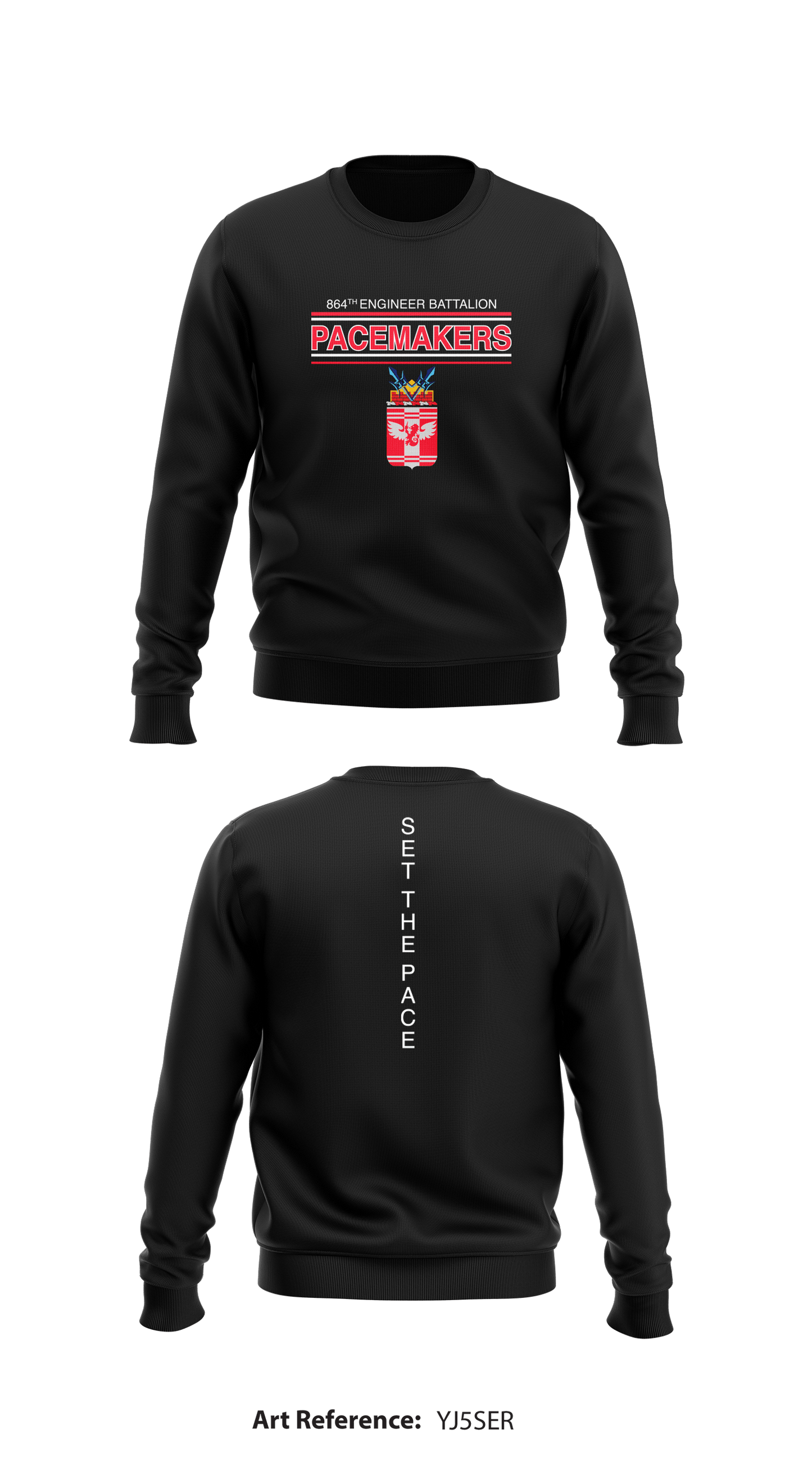 864th Engineer Battalion  Store 1 Core Men's Crewneck Performance Sweatshirt - Y7Zcen