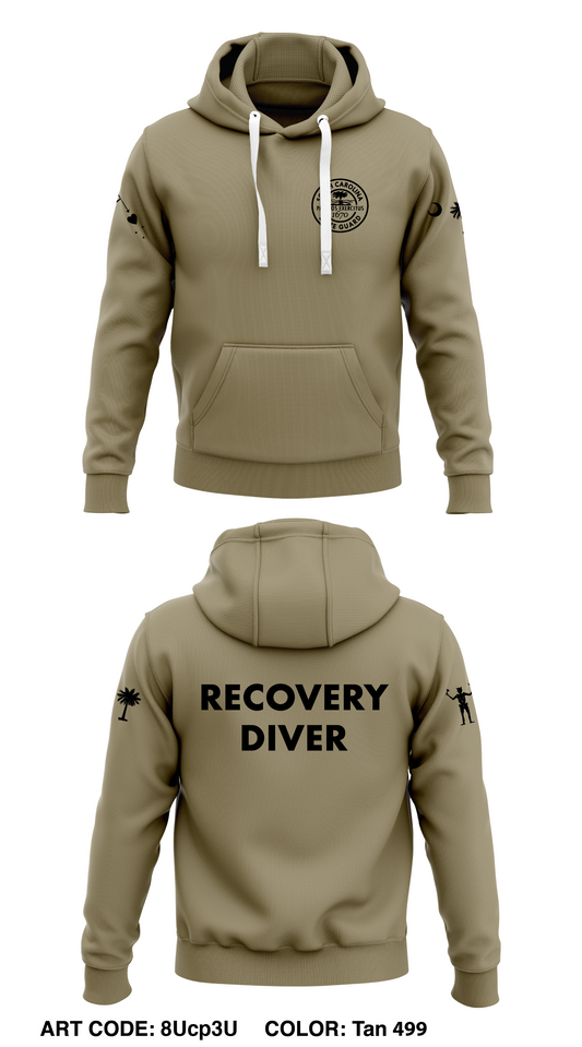 SCSG Dive Team  Core Men's Hooded Performance Sweatshirt - 8Ucp3U