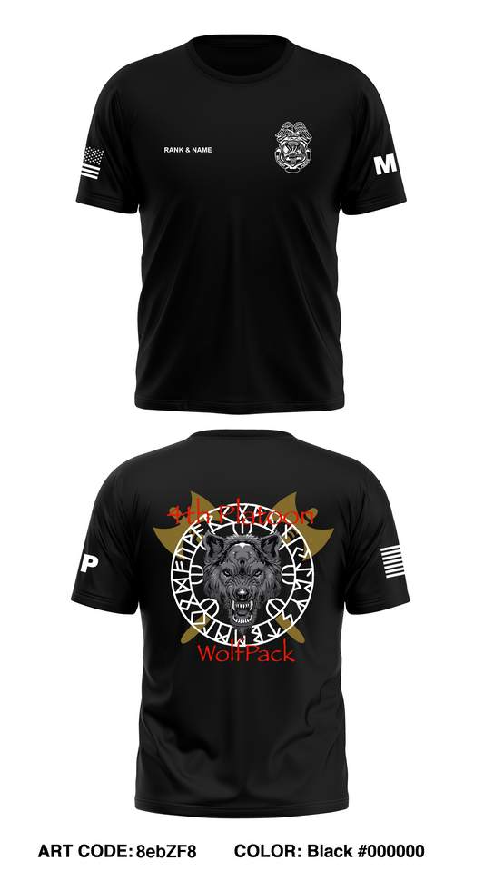 CUSTOM 4th PLT Wolfpack 49th MDB Core Men's SS Performance Tee - 8ebZF8