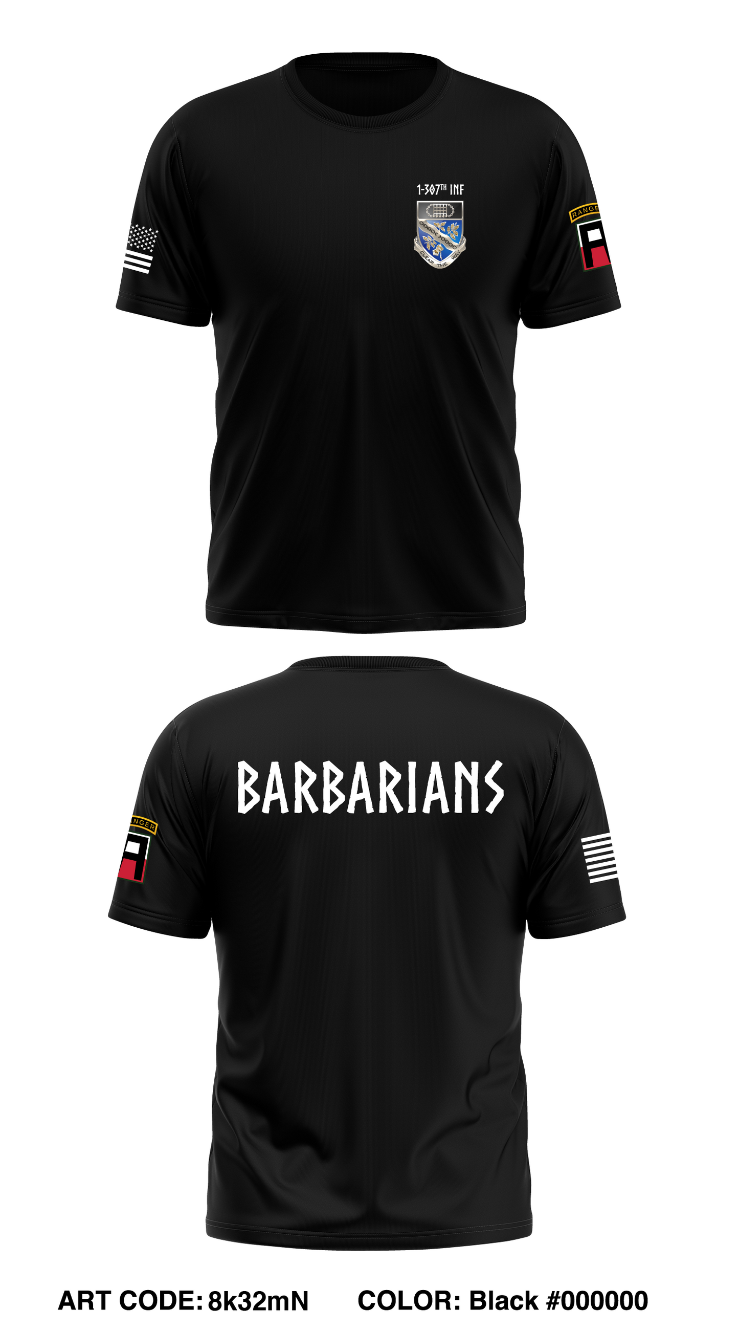 1-307 Infantry Core Men's SS Performance Tee - 8k32mN