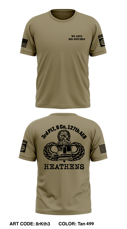 Heathens 127th AEB Core Men's SS Performance Tee - 8rKth3