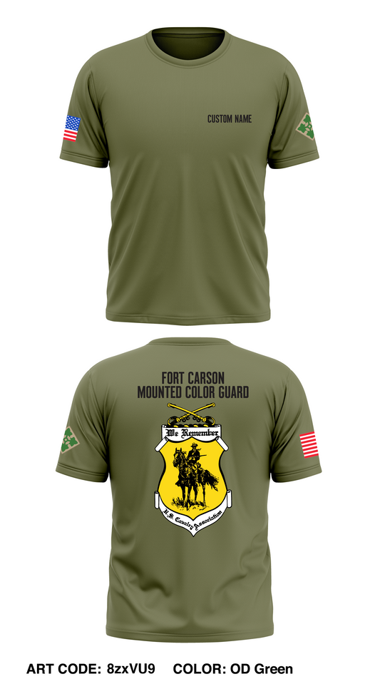 CUSTOM Fort Carson Mounted Color Guard Store 1 Core Men's SS Performance Tee - 8zxVU9