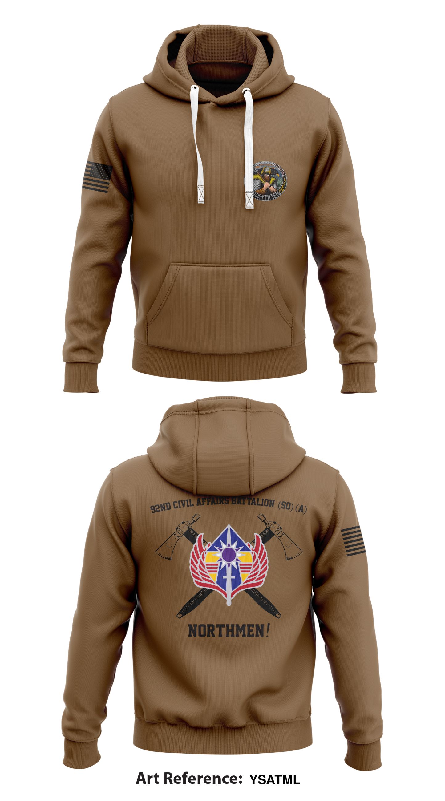 92nd Civil Affairs Battalion (SO)(A) Store 1  Core Men's Hooded Performance Sweatshirt - YSAtmL
