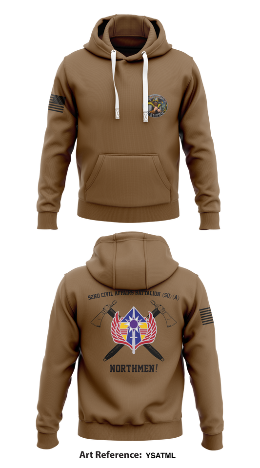92nd Civil Affairs Battalion (SO)(A) Store 1  Core Men's Hooded Performance Sweatshirt - YSAtmL