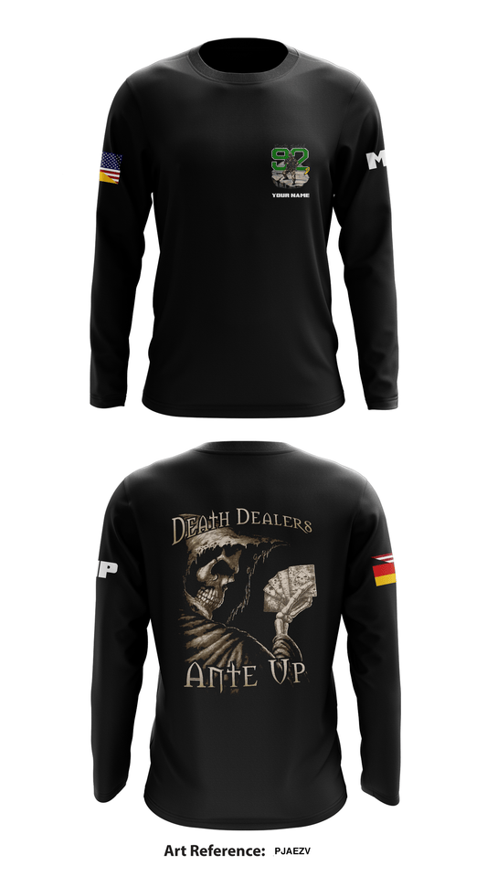 92nd MP Co -Rock Solid- Store 1 Core Men's LS Performance Tee - pJaezv