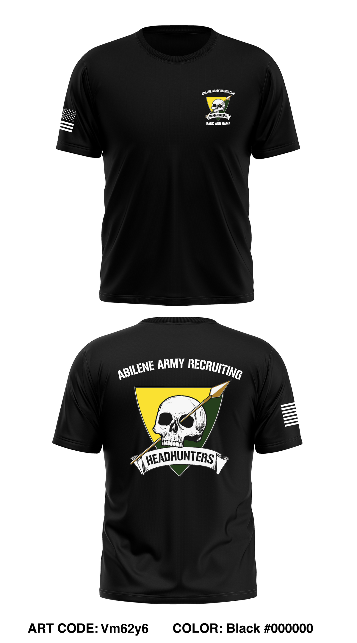 CUSTOM - Abilene Army Recruiting Core Men's SS Performance Tee - Vm62y6