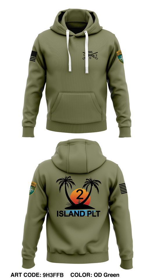 Charlie Company 1-185  Core Men's Hooded Performance Sweatshirt - 9H3FFB