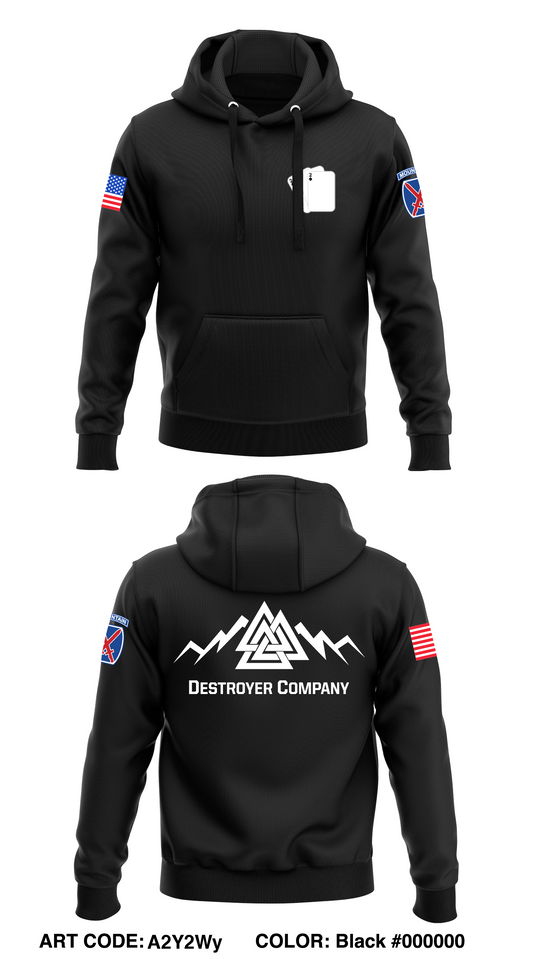 D Co 2-22  Core Men's Hooded Performance Sweatshirt - A2Y2Wy