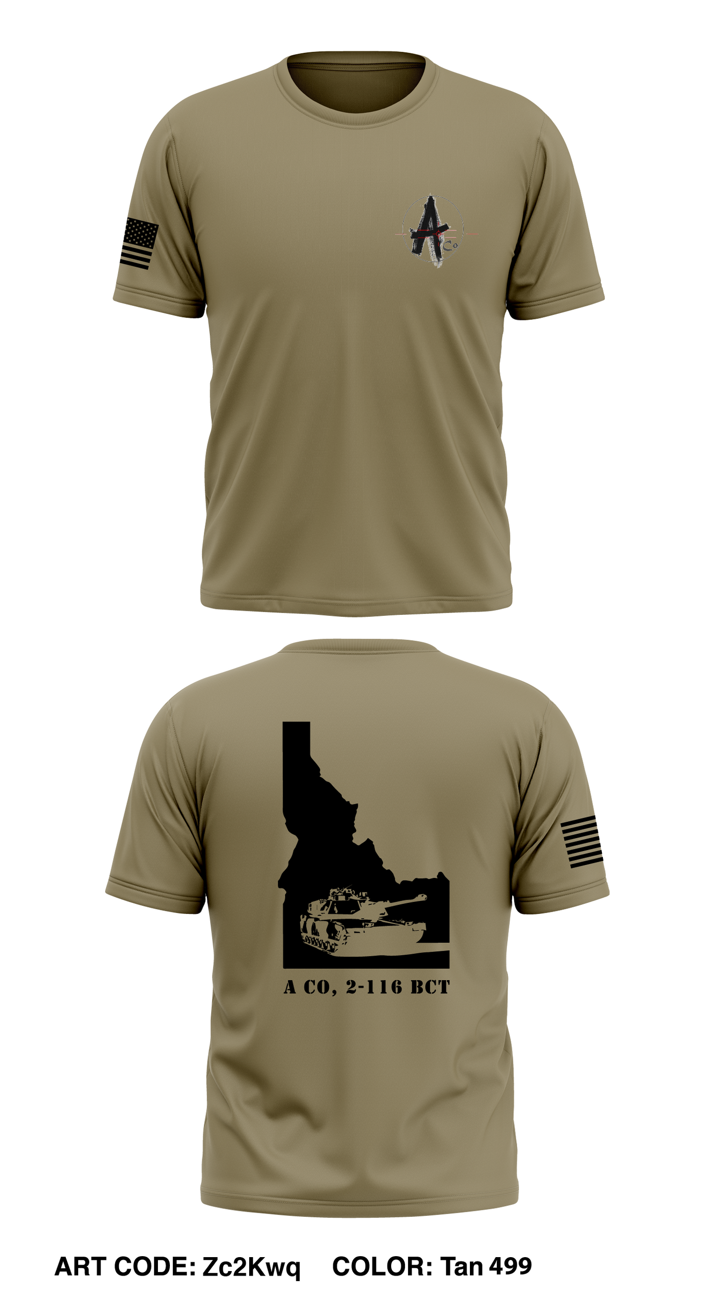 A CO, 2-116 BCT Store 1 Core Men's SS Performance Tee - Zc2Kwq