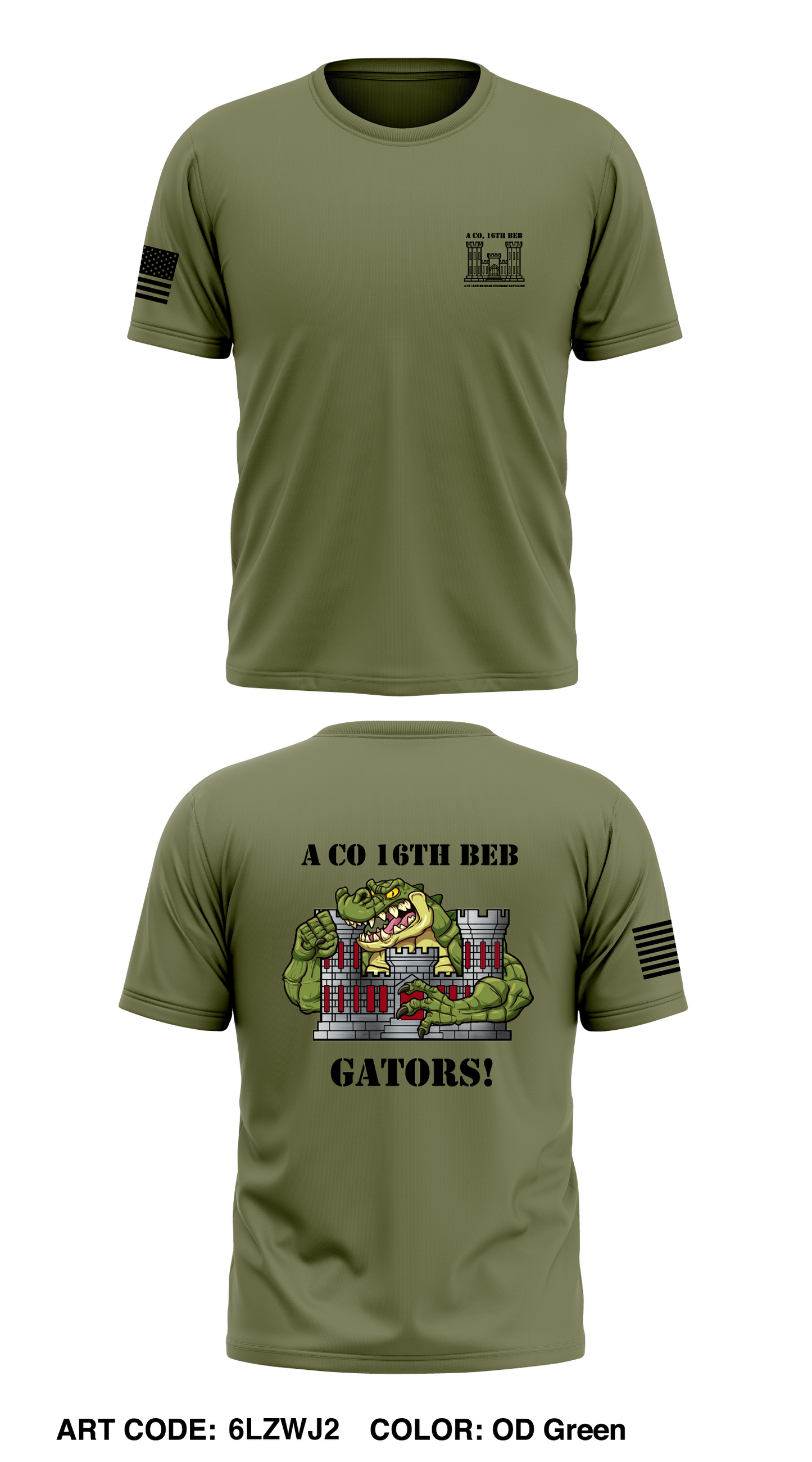 A Co 16th Brigade Engineer Battalion Store 1 Core Men's SS Performance Tee - 6LZWJ2