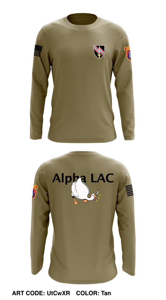 A Co, 6th BN, 54th SFAB Store 1 Core Men's LS Performance Tee - UtCwXR