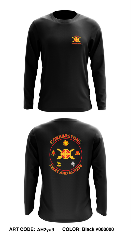Headquarters and Headquarters Battery, 428th Field Artillery Brigade Core Men's LS Performance Tee - AH2ya9