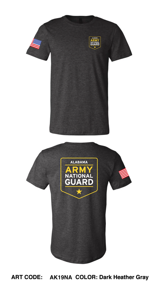 Alabama Army National Guard Comfort Unisex Cotton SS Tee - AK19NA