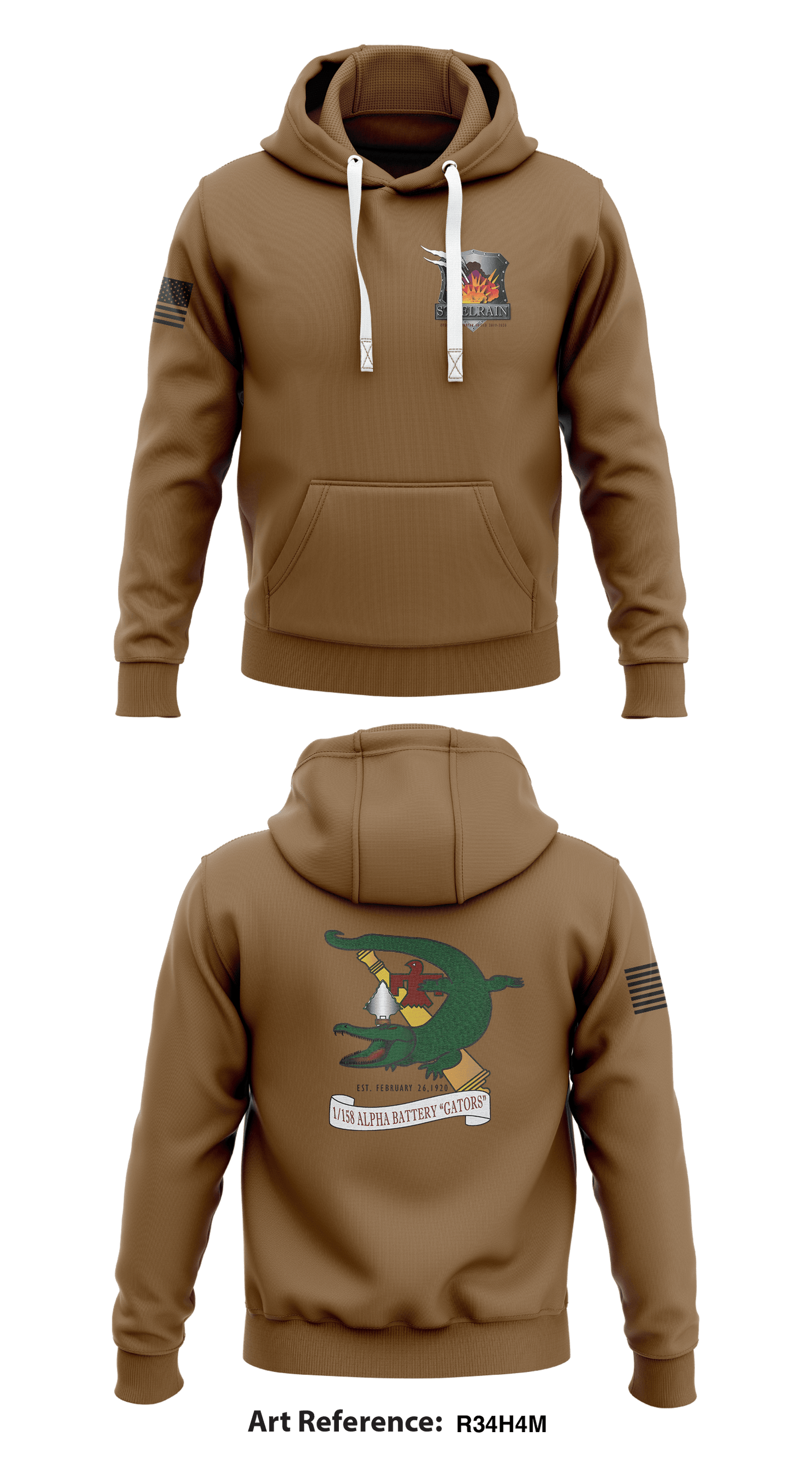 A BTRY 1-158 Store 1 Core Men's Hooded Performance Sweatshirt - R34H4m
