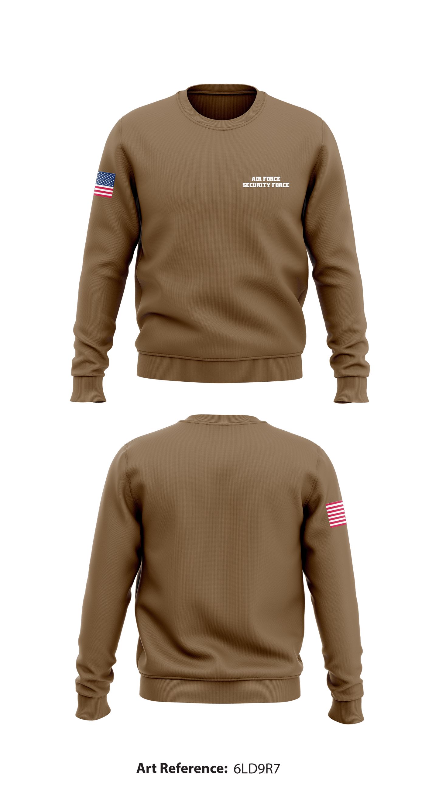 Air force security force1 Core Men's Crewneck Performance Sweatshirt - 6LD9r7