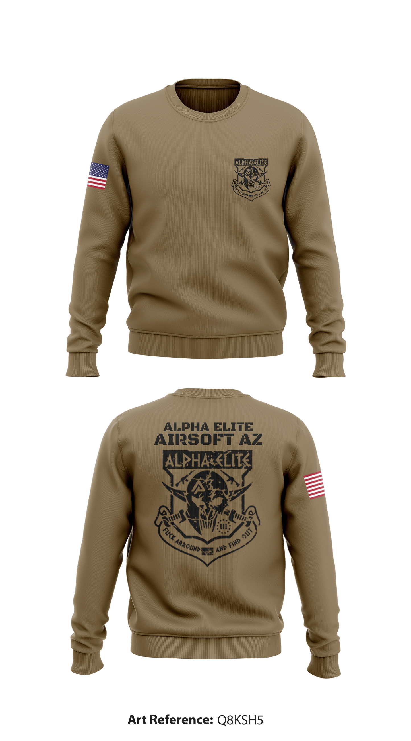 Alpha Elite Airsoft Store 2 Core Men's Crewneck Performance Sweatshirt - q8KsH5