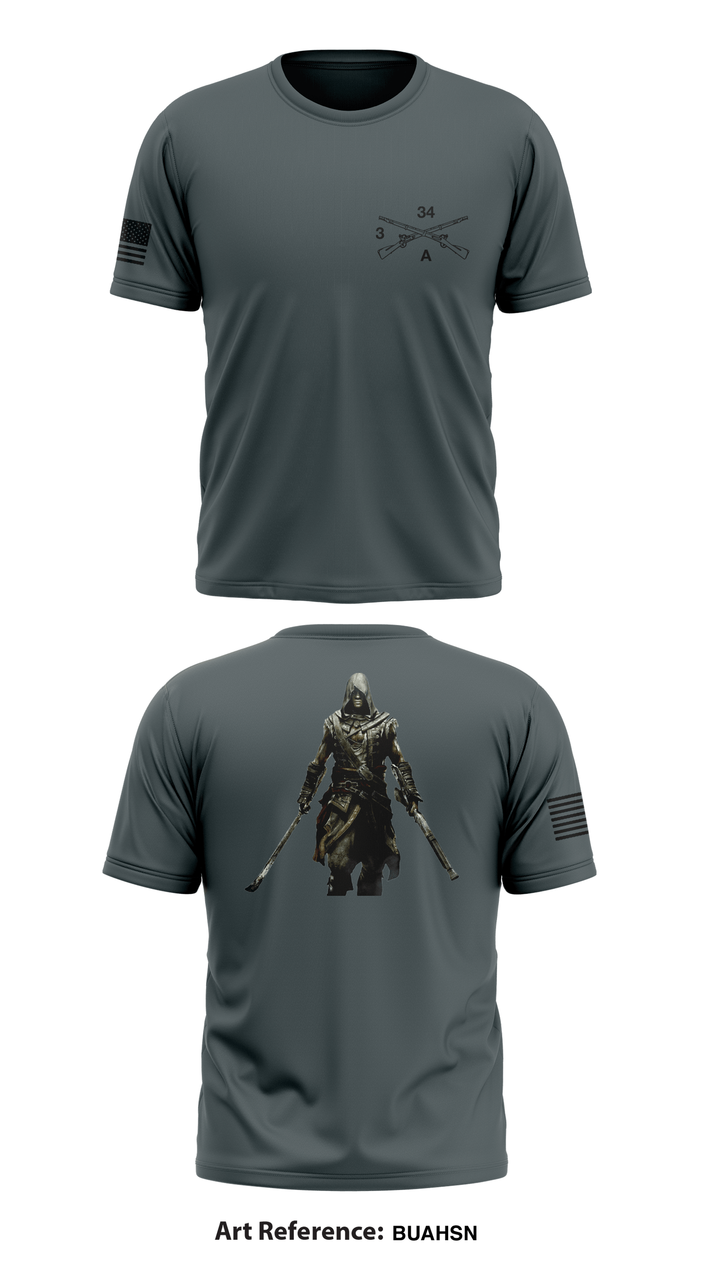 Alpha Company 3-34 INF REG Store 1 Core Men's SS Performance Tee - buaHSn