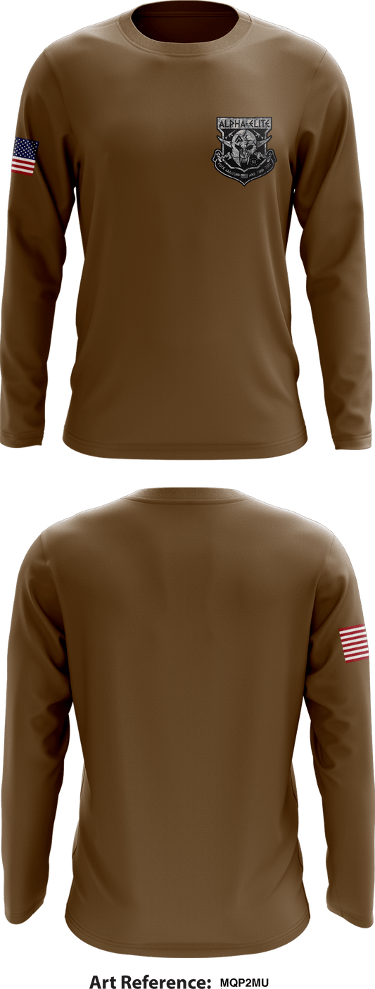 Alpha Elite Airsoft Store 1 Core Men's LS Performance Tee - MQp2mu