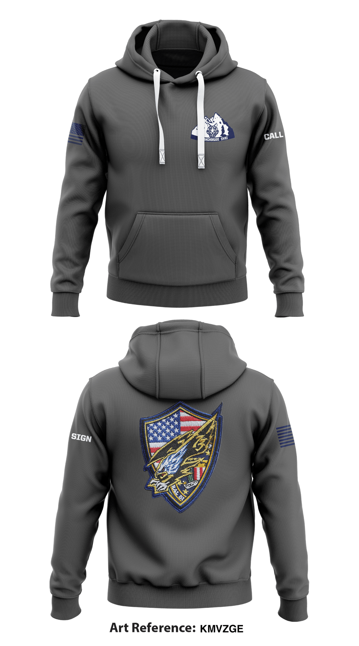 Anchorage Swat Store 1  Core Men's Hooded Performance Sweatshirt - kmvzGE
