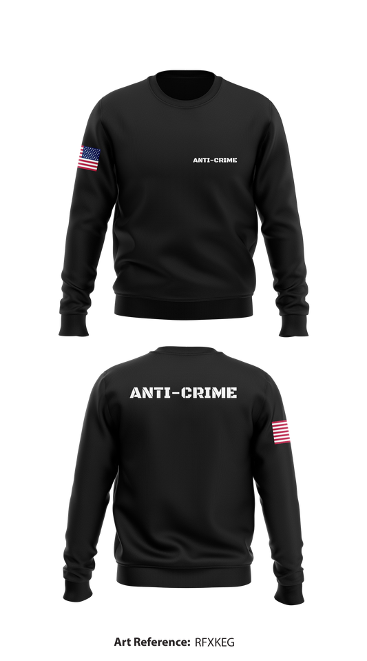 Anti-Crime Store 1 Core Men's Crewneck Performance Sweatshirt - rfxKEG