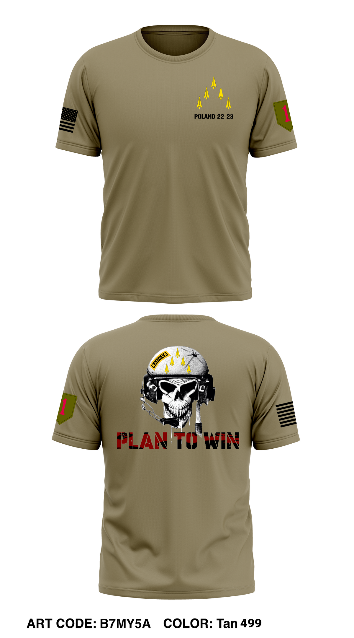 S3, 2-70AR Core Men's SS Performance Tee - B7MY5A