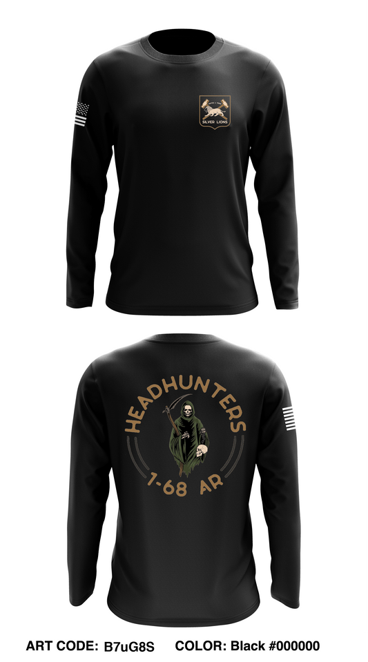 Headhunter 1-68 HHC Core Men's LS Performance Tee - B7uG8S